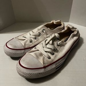 Women’s White Converse. Sz 8